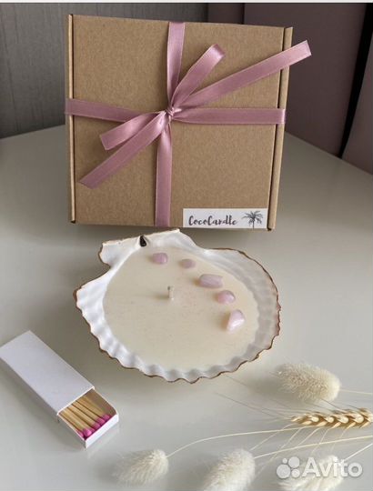 Свечи в кокосе, ракушках и др