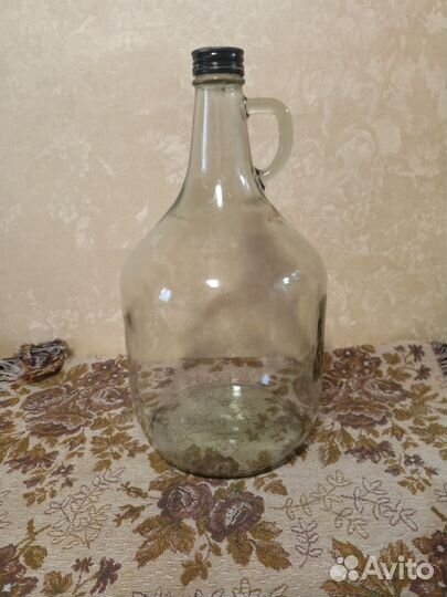 Бутылка стеклянная 4 литра
