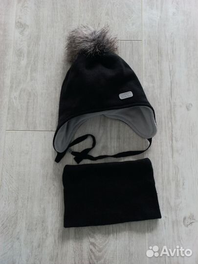 Детский комплект Шапка и снуд зима