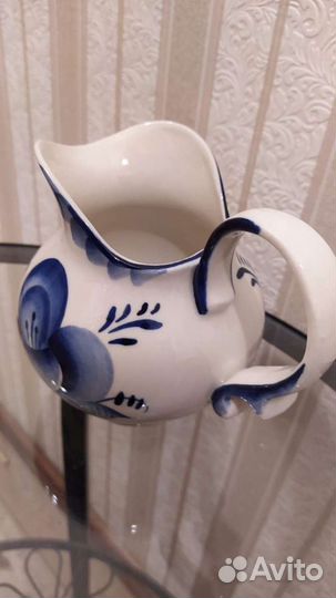 Молочник фарфор Гжель