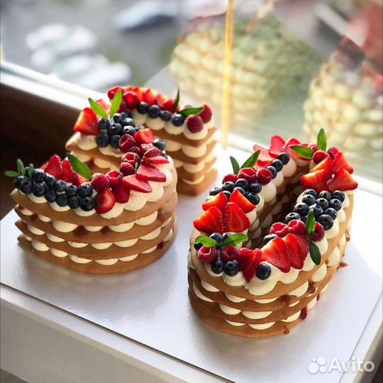 Коржи для торта цифра