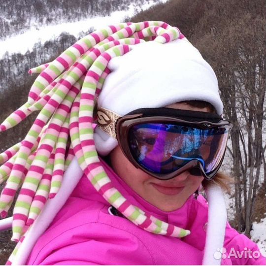 Шапка Crazy hads для сноуборда горнолыжная крутая