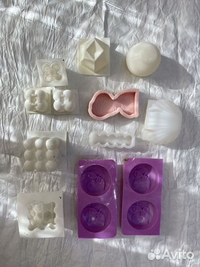 Силиконовые формы для свечей и расходники