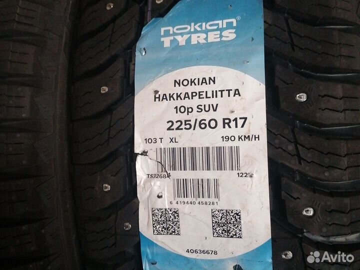 Nokian Tyres Hakkapeliitta 10p 225/60 R17 103T