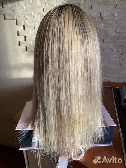 Парик полусистема из натуральных волос