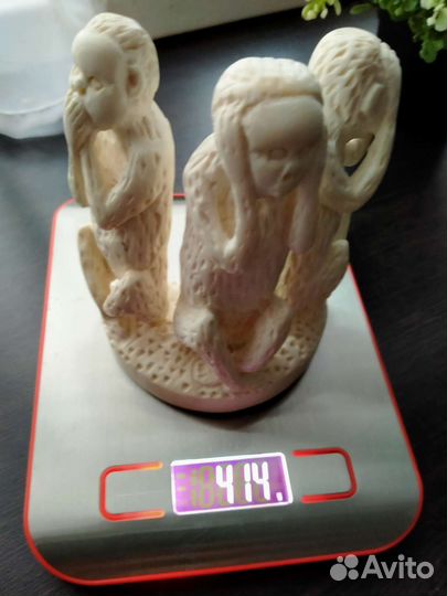 Статуэтка 3 обезьяны кость Африка