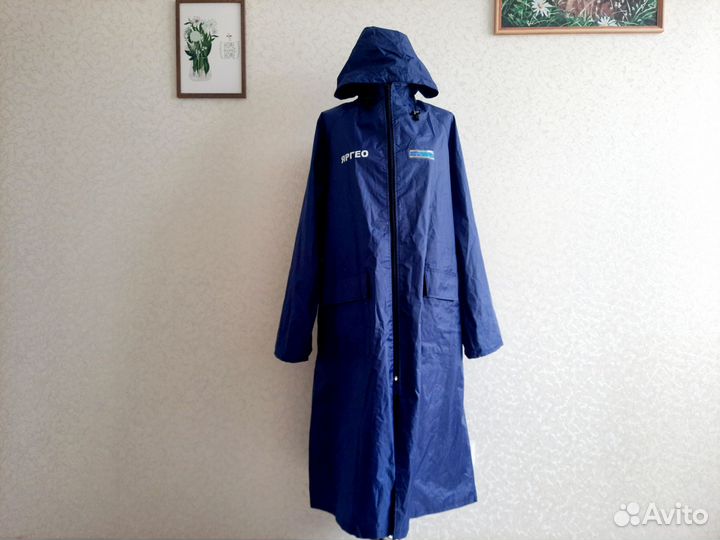 Плащ дождевик мужской с капюшоном