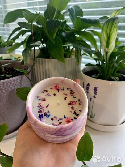 Ароматическая свеча в гипсе