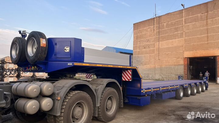 Полуприцеп трал (тяжеловоз) Авиком 98715-04 низкорамный раздвижной, 2023