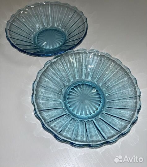 Голубое стекло СССР посуда