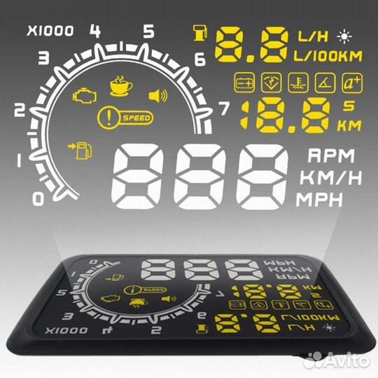 ODB2 Бортовой компьютер спидометр дисплей проектор