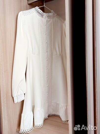 Белое кружевное платье женское летнее нарядное пра