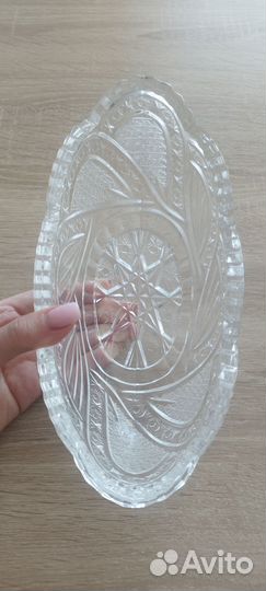 Хрустальная ваза,салатник,фруктовница,ладья СССР