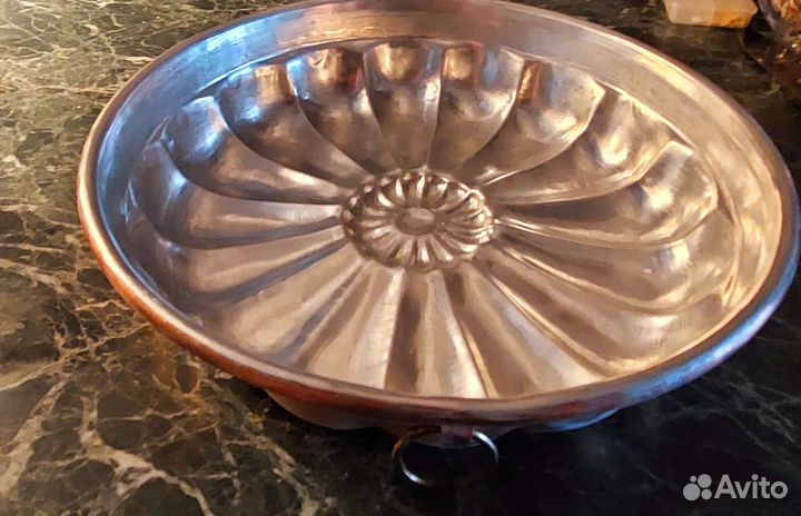 Роскошная медная форма для выпечки. Винтаж.Европа