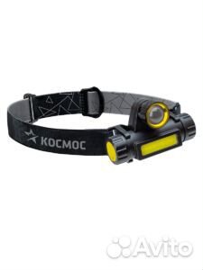 Фонарь налобный аккумуляторный, 3W, аккум