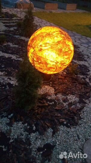 Светильник шар для ланшавного дизайна. Для дома