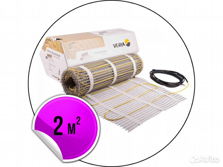 Одножильный нагревательный мат Veria 2 м²