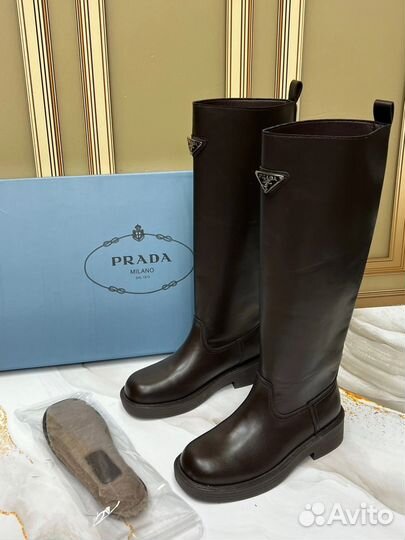 Prada сапоги ботфорты женские