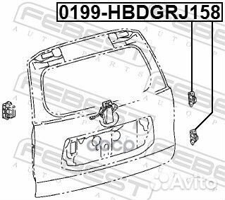 Петля двери багажника toyota land cruiser prado