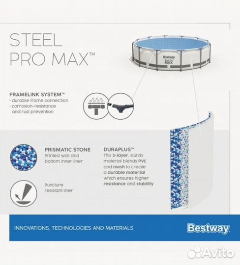 Новый каркасный бассейн Bestwey Steel Pro Max