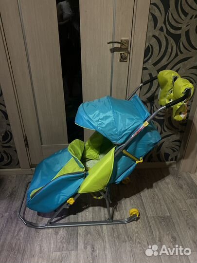 Детские санки коляска nika