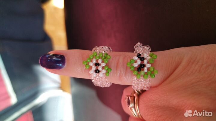 Парные кольца из бисера