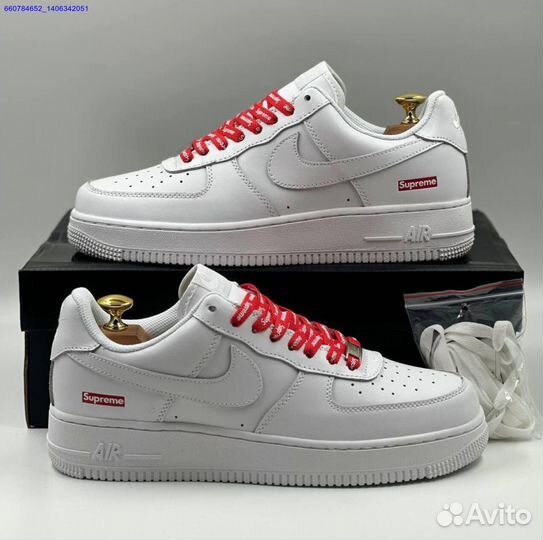 Кроссовки Nike Air Force 1 Low & Supreme (Арт.80839)