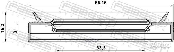 Сальник привода Mitsubishi/Febest/ 95PEY3555081