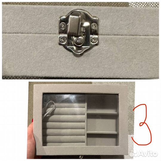 Шкатулка для украшений со стеклом