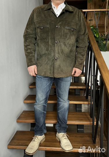 Баварская винтажная кожаная куртка 52-54