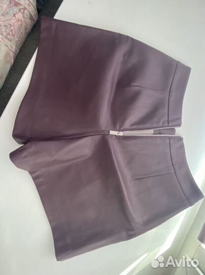 Кожаные шорты женские 46-48