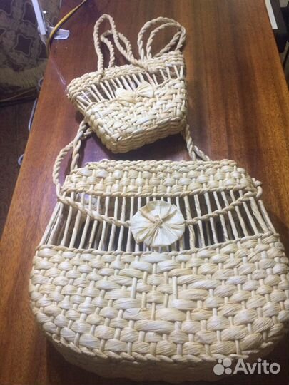 Винтажные летним сумочки (комплект)