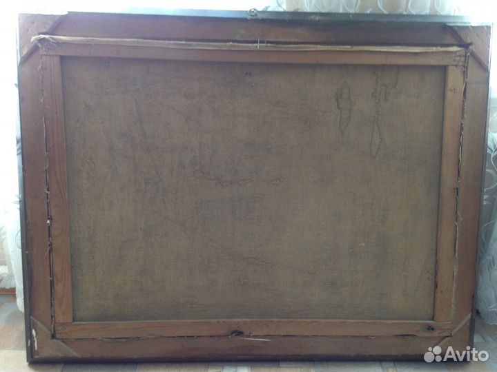 Старинная русская картина маслом на холсте