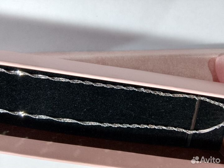 Цепь белое золото. 2.76 гр. 45 см. Новая. Сингапур