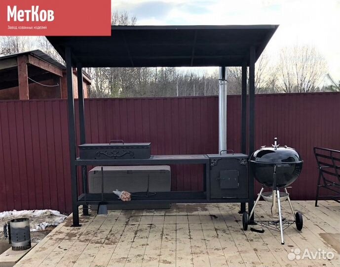 Кованые мангалы с крышей