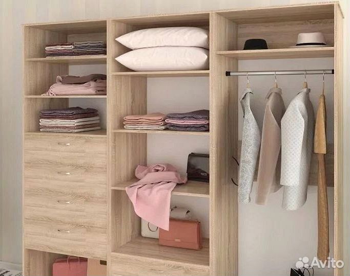 Гардеробная на заказ, производство мебели