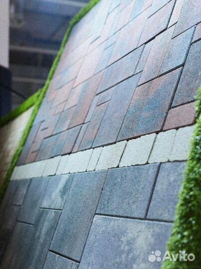 Тротуарная плитка брусчатка 100.200.60 серая