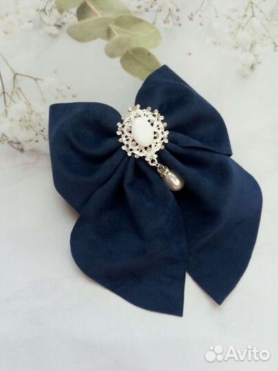Бант из замши/Бант заколка