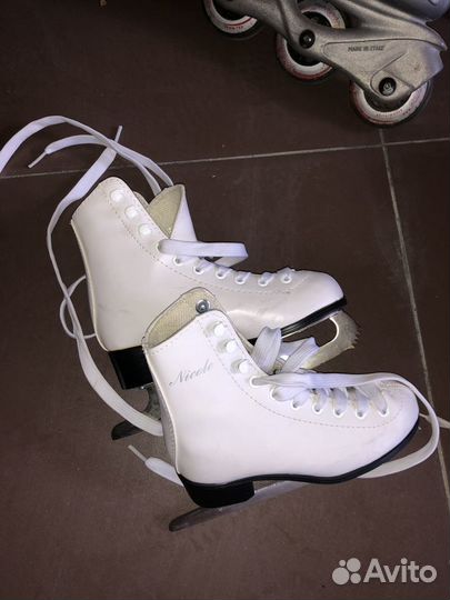 Фигурные коньки 29 размер и роликовые коньки 39 ра