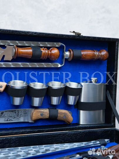 Подарочный набор для шашлыка с шампурами 