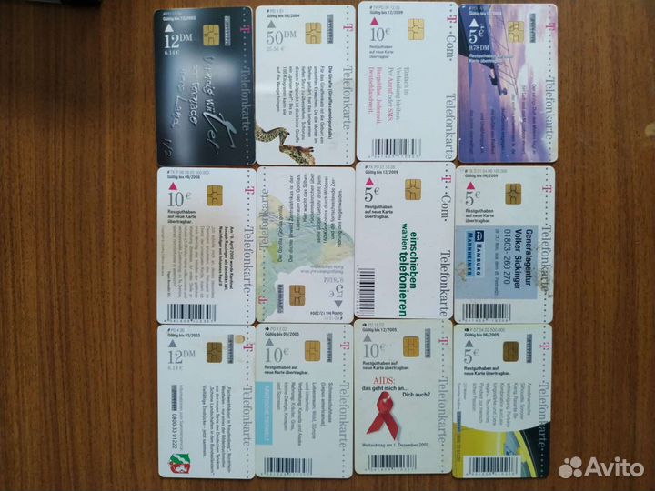 Телефонные карточки, таксофона Европа и Германия