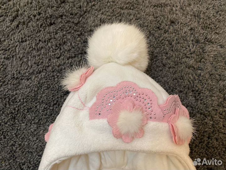 Зимняя шапка на 3-12 месяцев