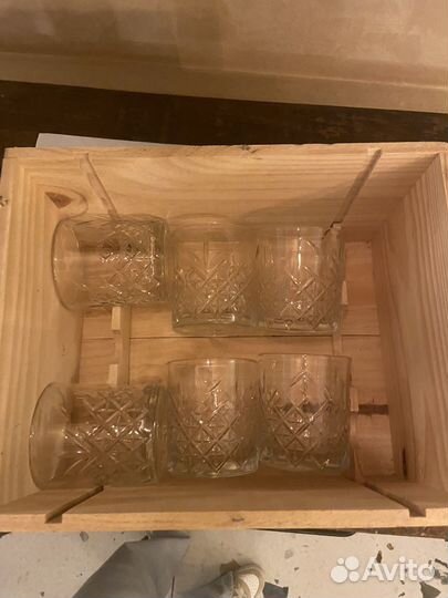 Стеклянная посуда рюмки стаканы