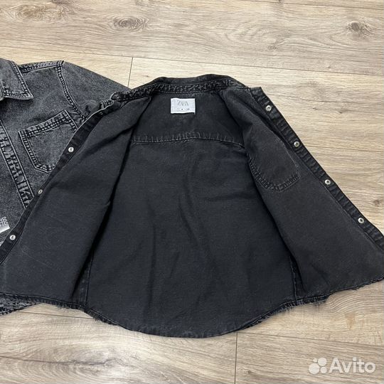 Рубашки джинсовые zara