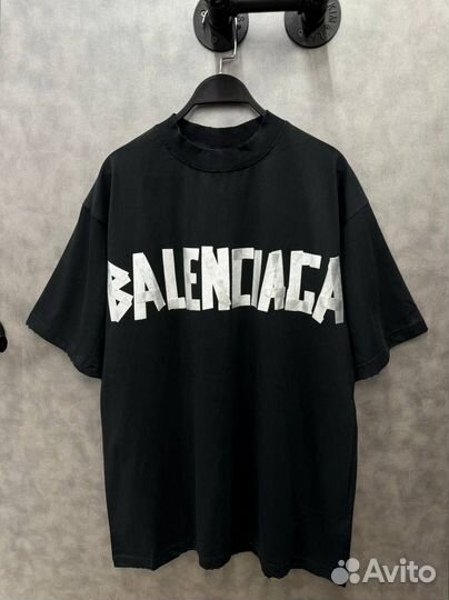 Футболка Balenciaga оверсайз топовый принт (Хит)