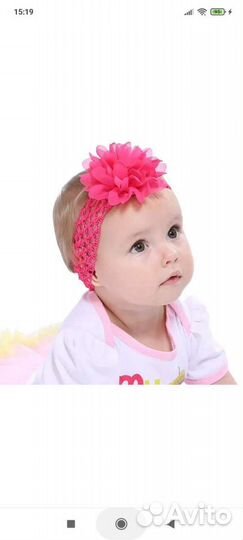 Повязка бант на голову для девочки