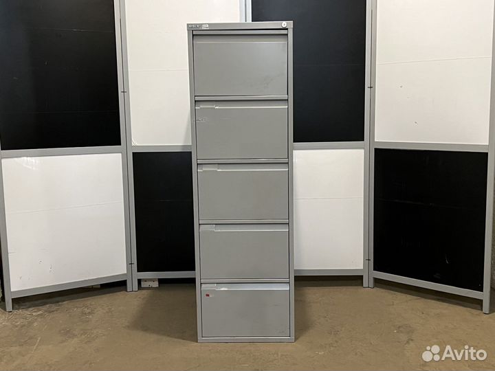 Шкаф металлический картотека 5 ящиков bisley, бу