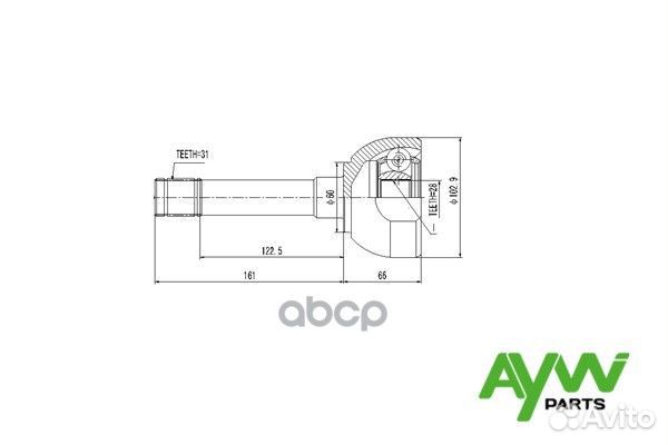 AW1510042 Шрус Внешний nissan Patrol 2.8TD-3.0D