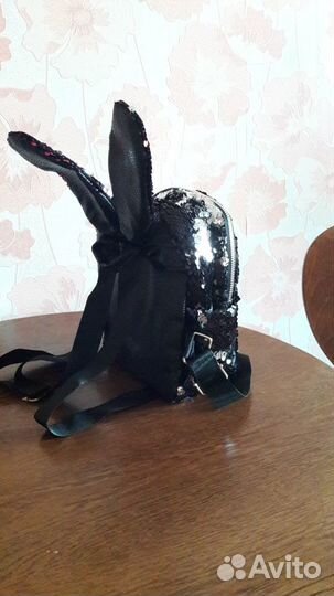 Рюкзак с пайетками с ушками