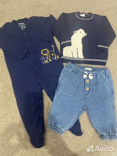 Одежда пакетом на мальчика 62-68 размер